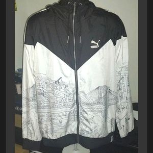 *NWT* Men's Puma Sophia Chang BrooklynNite Hooded Windbreaker Jacket Size Large